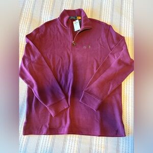 NWT Polo Ralph Lauren Plum Quarter  Zip Sweater size XL